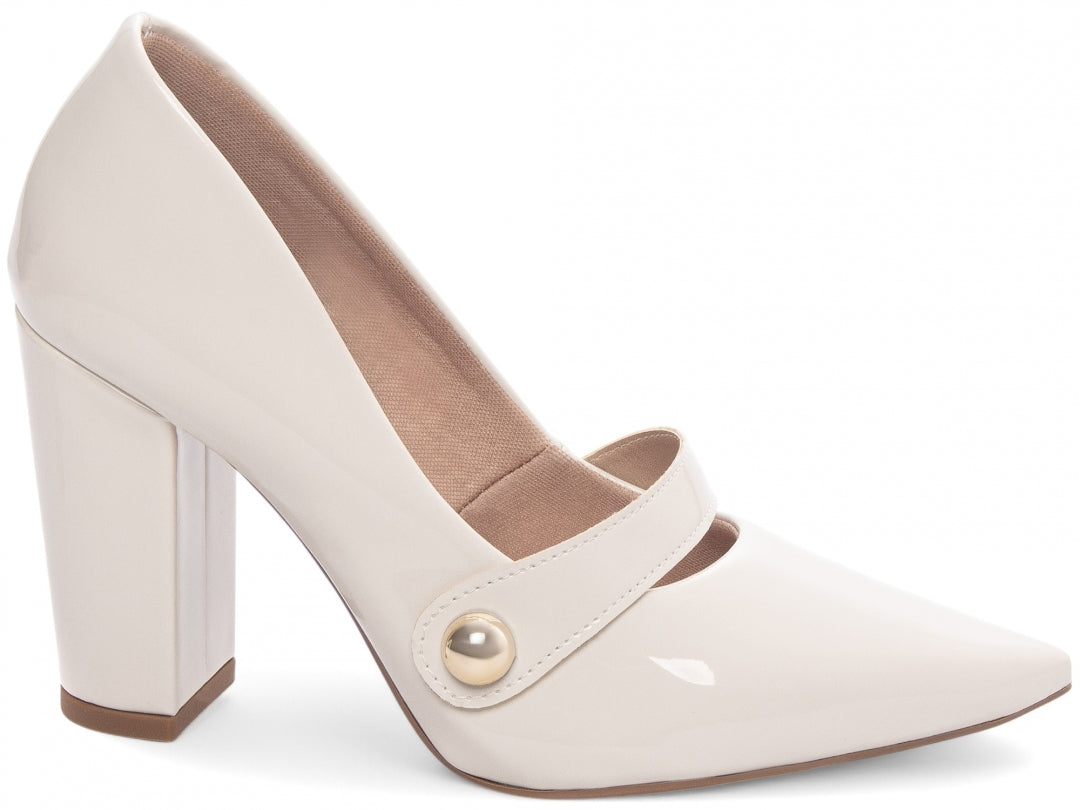 Scarpin Classic Shine Pure White