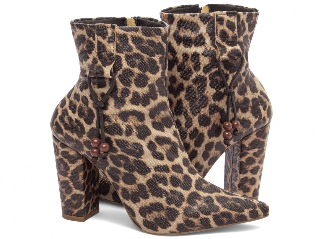 Bota Ankle Boot Onça