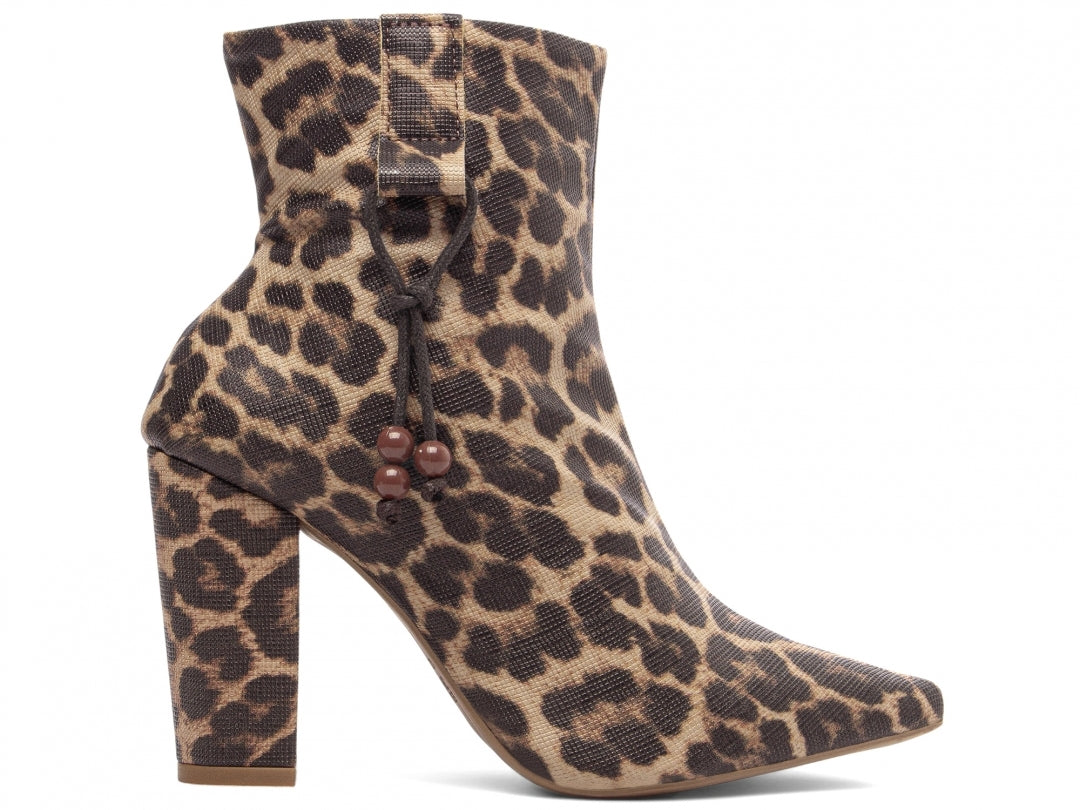 Bota Ankle Boot Onça