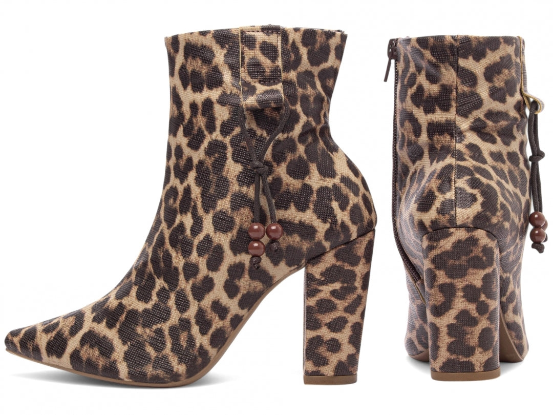Bota Ankle Boot Onça