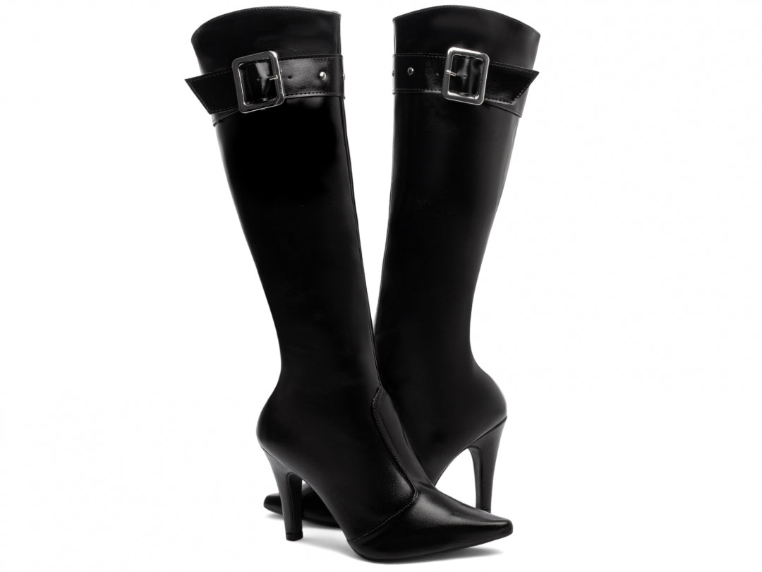 Bota Over The Knee Diva Negra – O Poder da Elegância em Cada Passo!