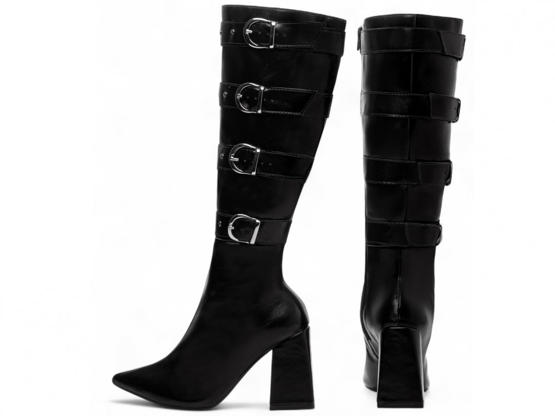 Bota cano longo Classy Black