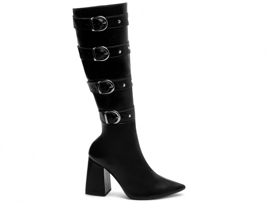 Bota cano longo Classy Black