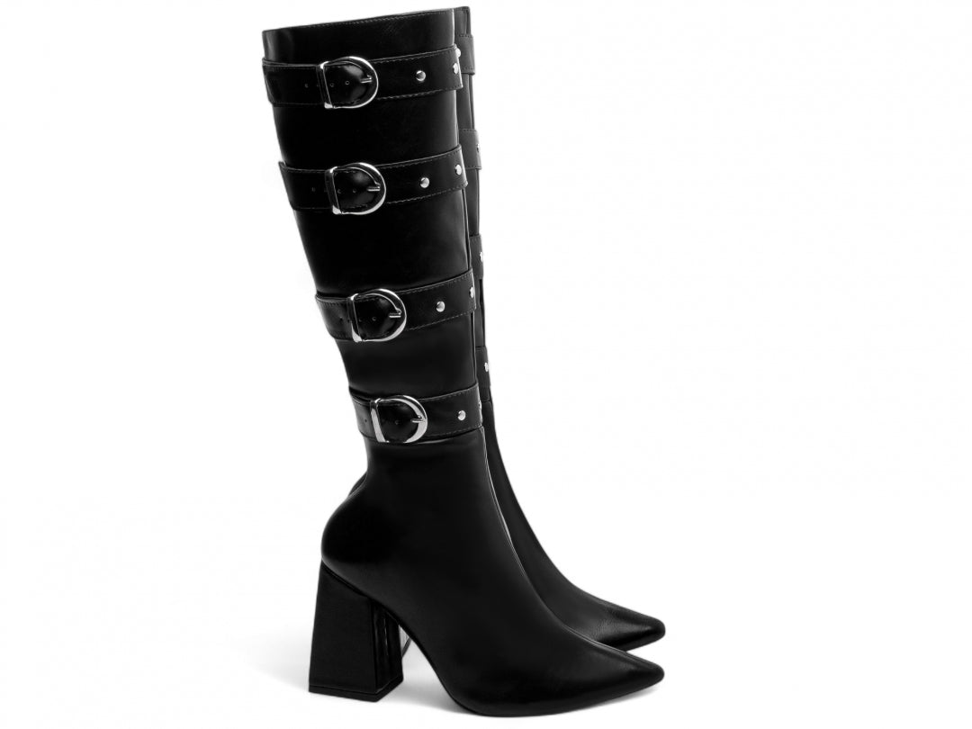 Bota cano longo Classy Black
