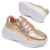 Tênis Chunky Metalizado Sneaker Feminino