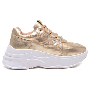Tênis Chunky Metalizado Sneaker Feminino