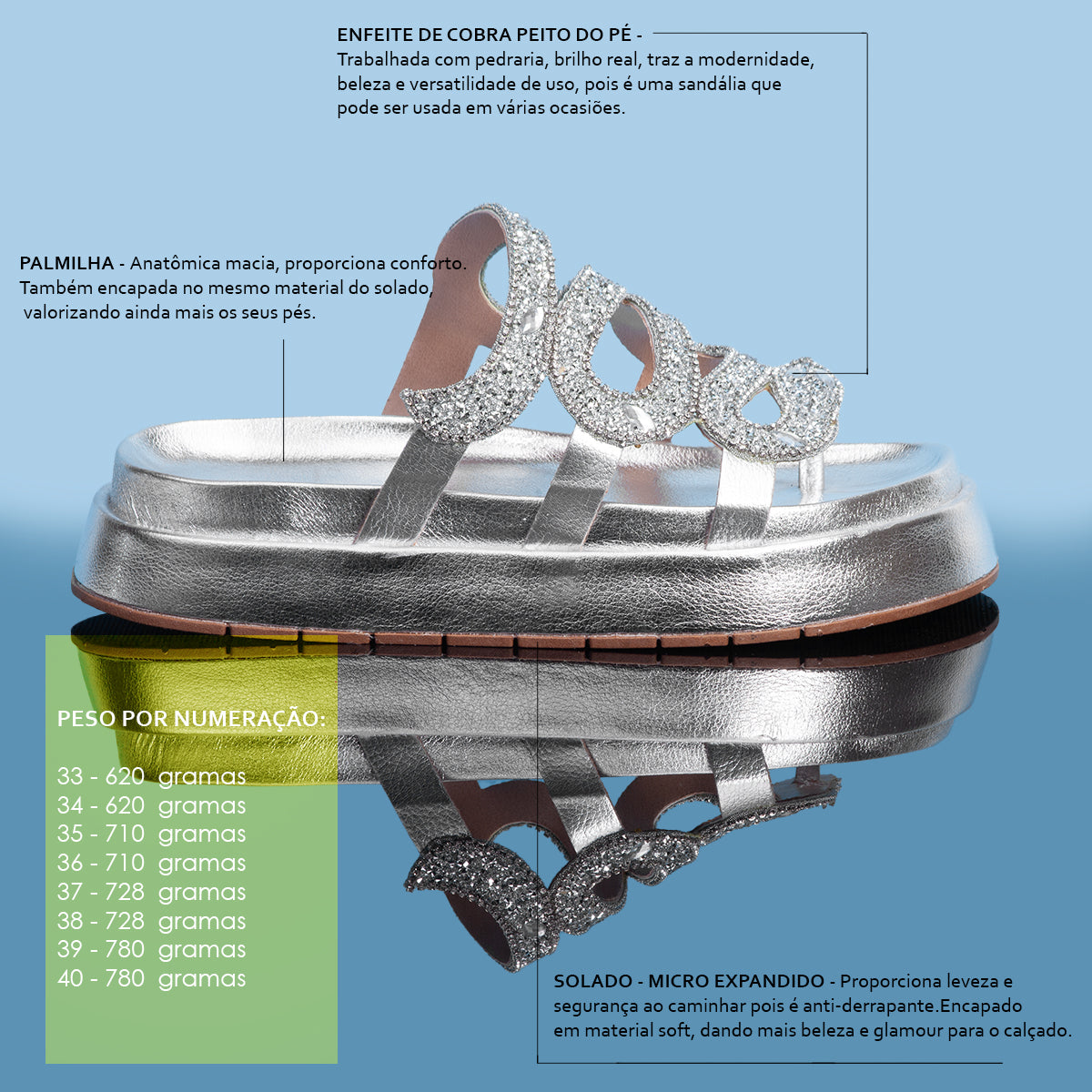 Papete com Pedras e Strass