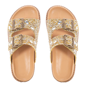 Sandália Papete  em Pedra de Zircônia