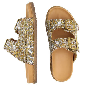 Sandália Papete  em Pedra de Zircônia