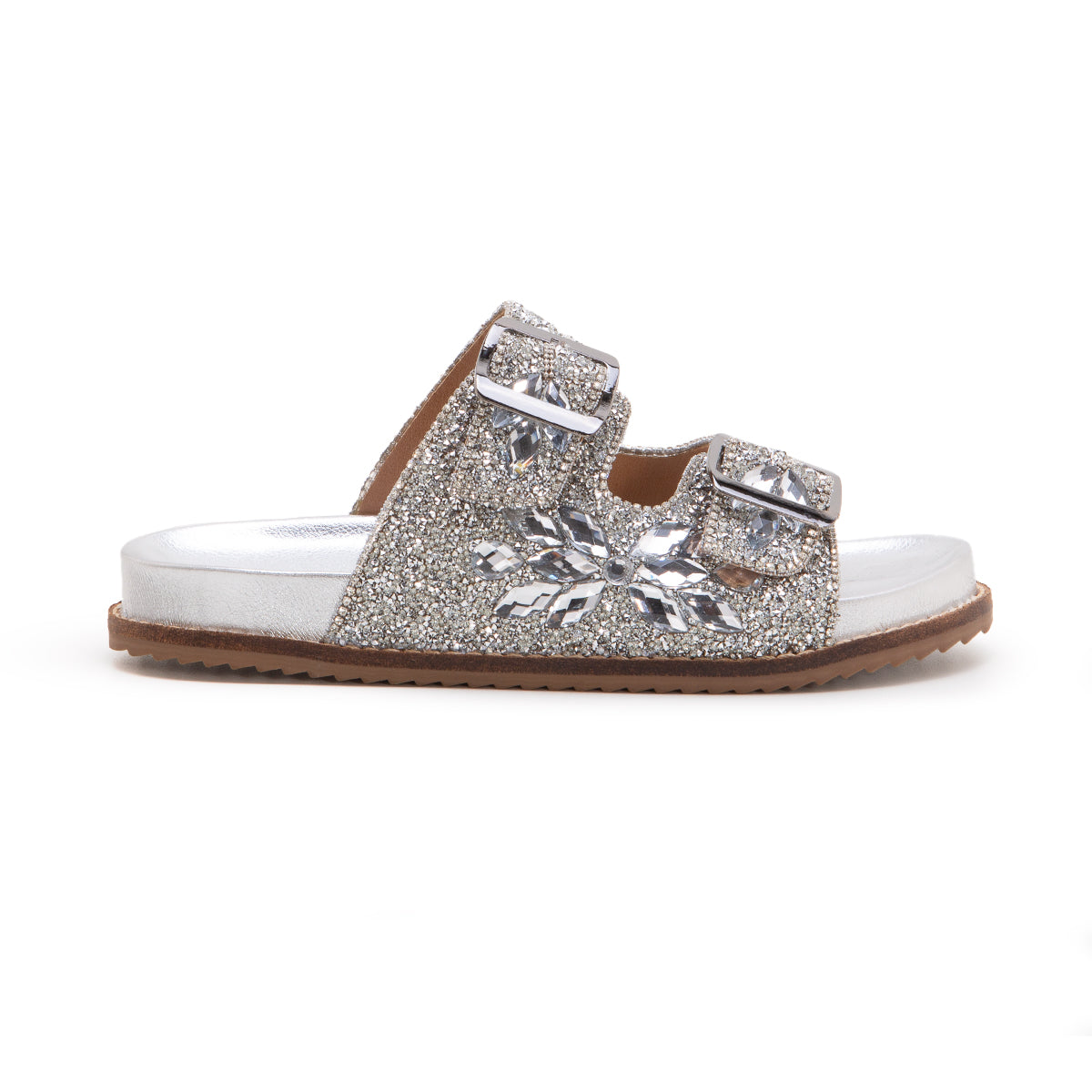 Papete Sandália Feminina Birken Pedraria Strass Brilho Luxo