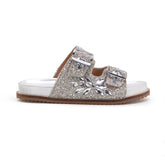 Papete Sandália Feminina Birken Pedraria Strass Brilho Luxo