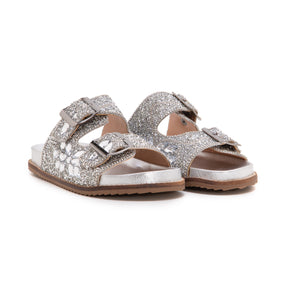 Papete Sandália Feminina Birken Pedraria Strass Brilho Luxo