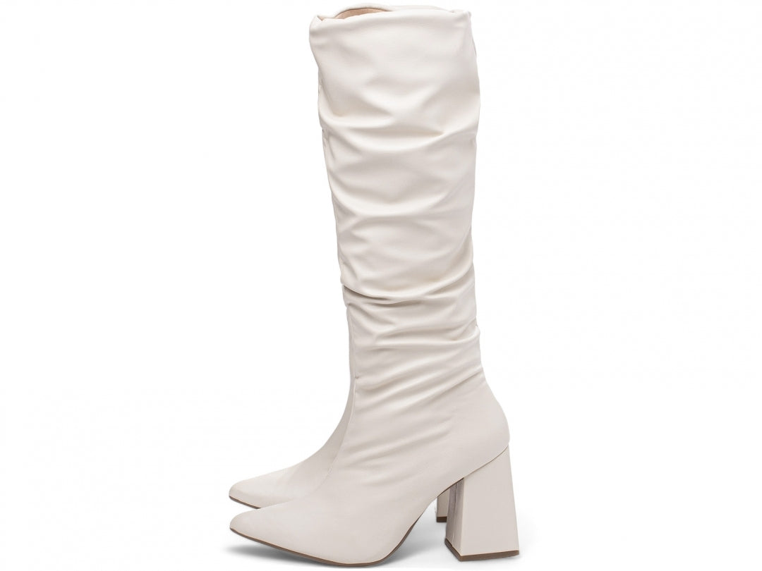 Bota Franzida Branca Mari