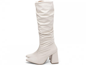 Bota Franzida Branca Mari