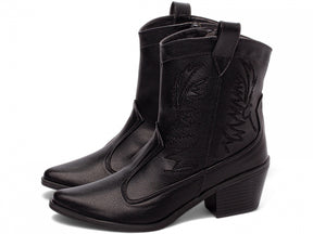 Bota Thifany Texana Country Cano Baixo na Versão Preta