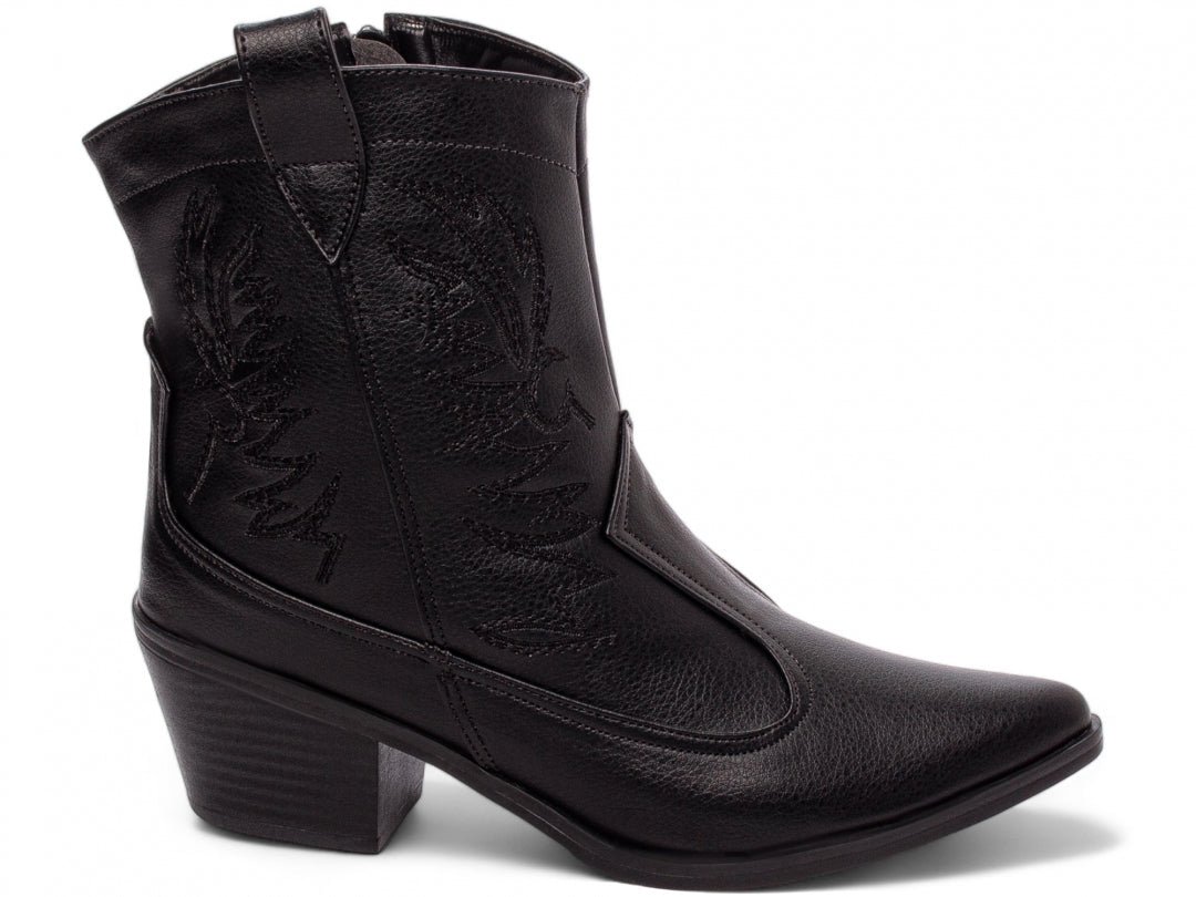 Bota Thifany Texana Country Cano Baixo na Versão Preta