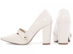 Scarpin Classic Shine Pure White