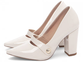 Scarpin Classic Shine Pure White