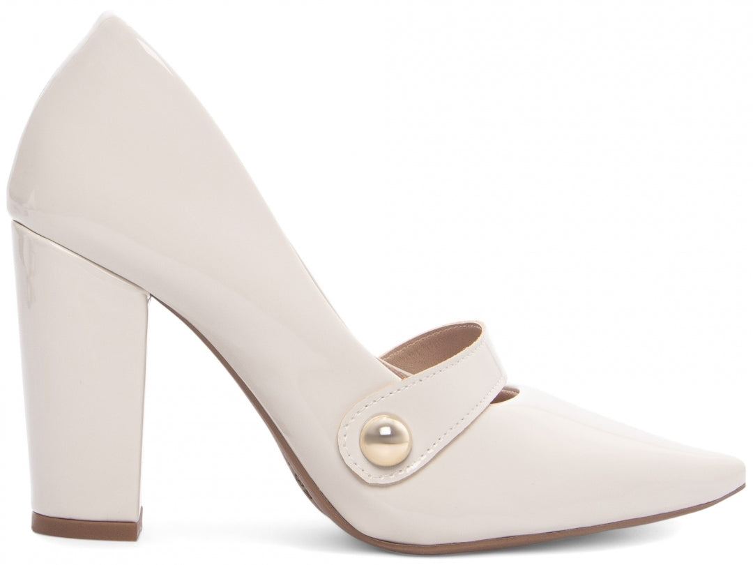 Scarpin Classic Shine Pure White