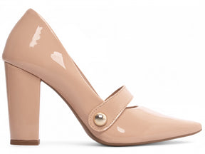 Scarpin Classic Shine Nude Glam