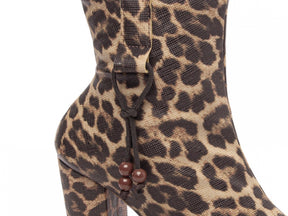 Bota Ankle Boot Onça