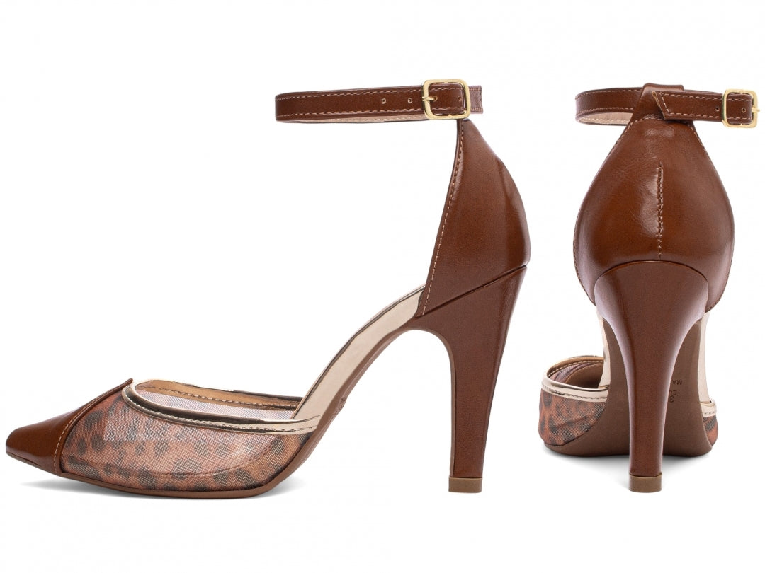 Scarpin Sandália Lorena Caramelo