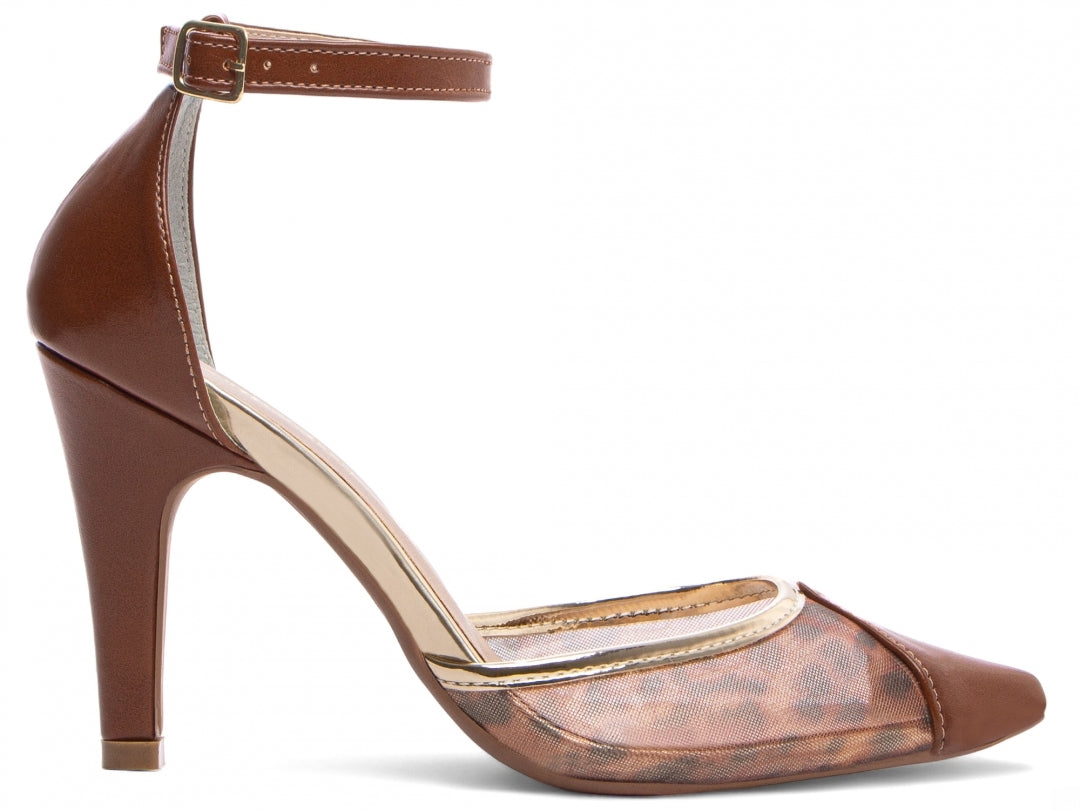 Scarpin Sandália Lorena Caramelo