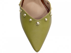 O Scarpin Verde e Caramelo Pietra
