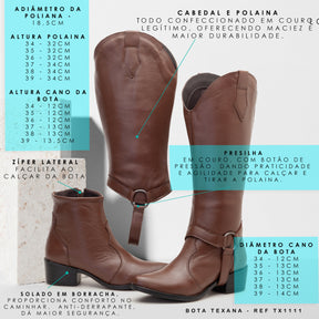 Bota Western de Couro 2x1